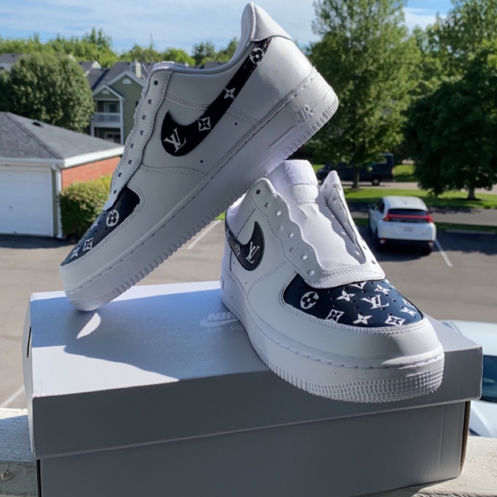 Af1 Custom Louis Vuitton distress look
